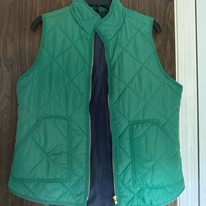 J crew Green Quilted Women's Vest